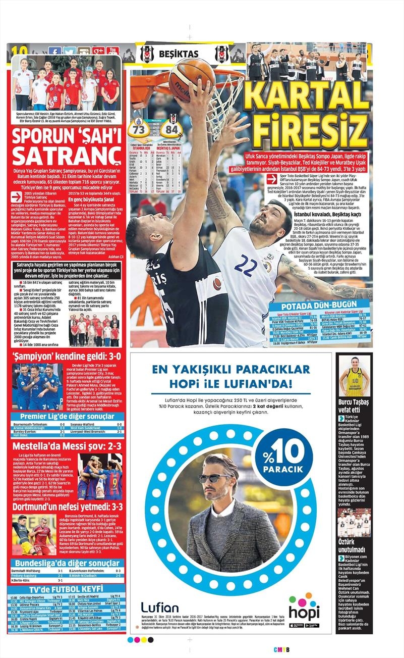 23 Ekim 2016 | Gazetelerin Beşiktaş Sayfaları - Görsel 1