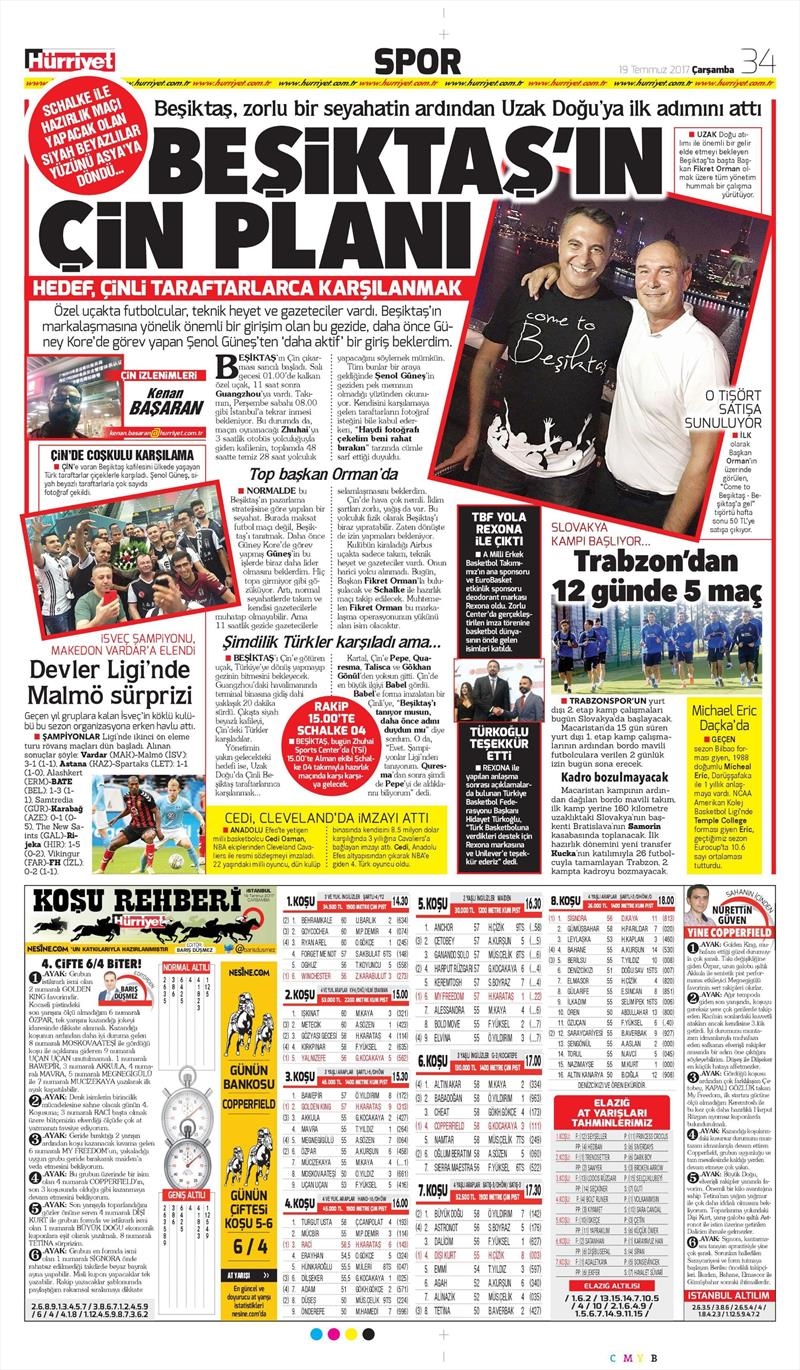 19 Temmuz 2017 | Gazetelerin Beşiktaş Manşetleri - Görsel 5