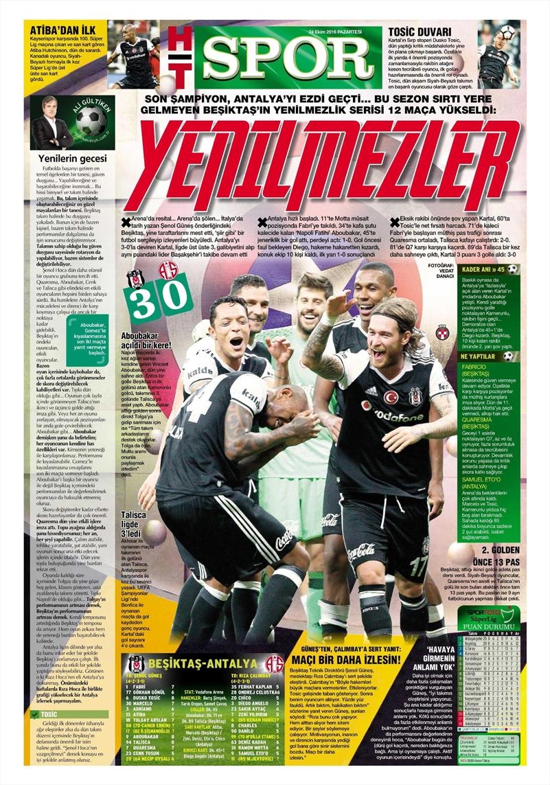 24 Ekim 2016 | Gazetelerin Beşiktaş sayfaları - Görsel 12