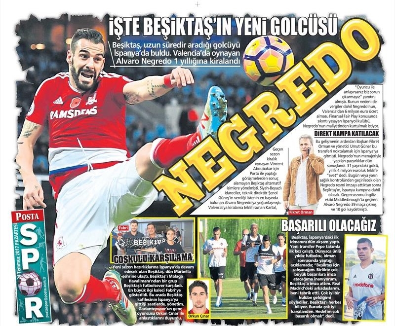 24 Temmuz 2017 | İşte gazetelerin Beşiktaş manşetleri - Görsel 5