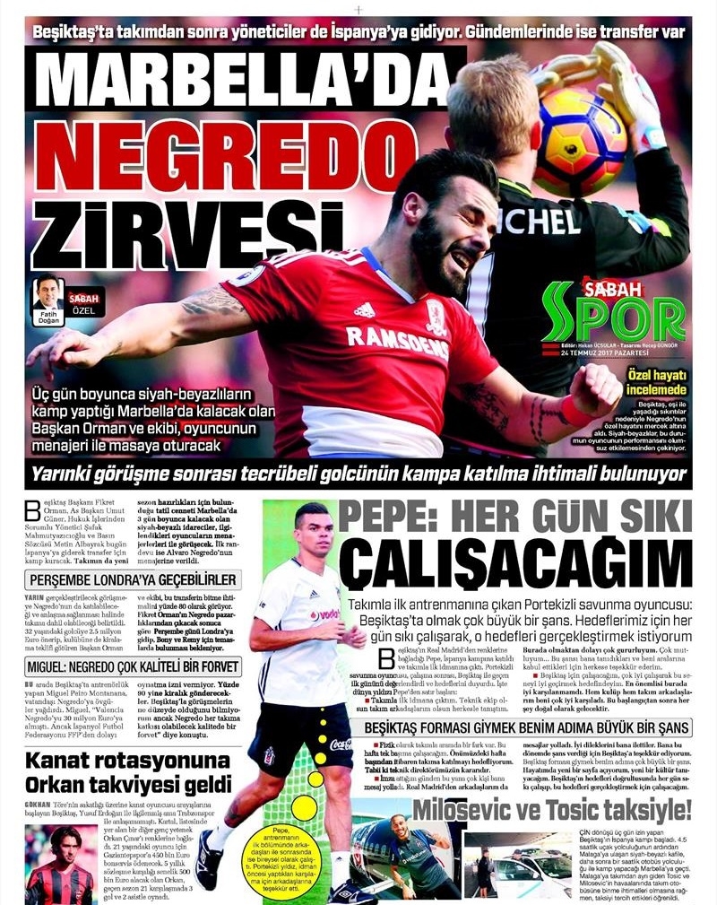 24 Temmuz 2017 | İşte gazetelerin Beşiktaş manşetleri - Görsel 6
