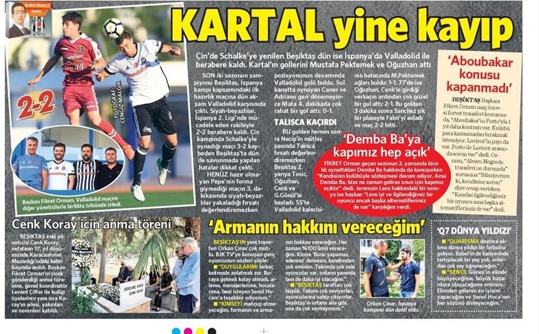 26 Temmuz 2017 | İşte gazetelerin Beşiktaş manşetleri - Görsel 8