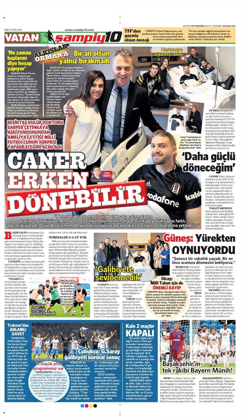 25 Ekim 2016 | Gazetelerin Beşiktaş sayfaları - Görsel 2