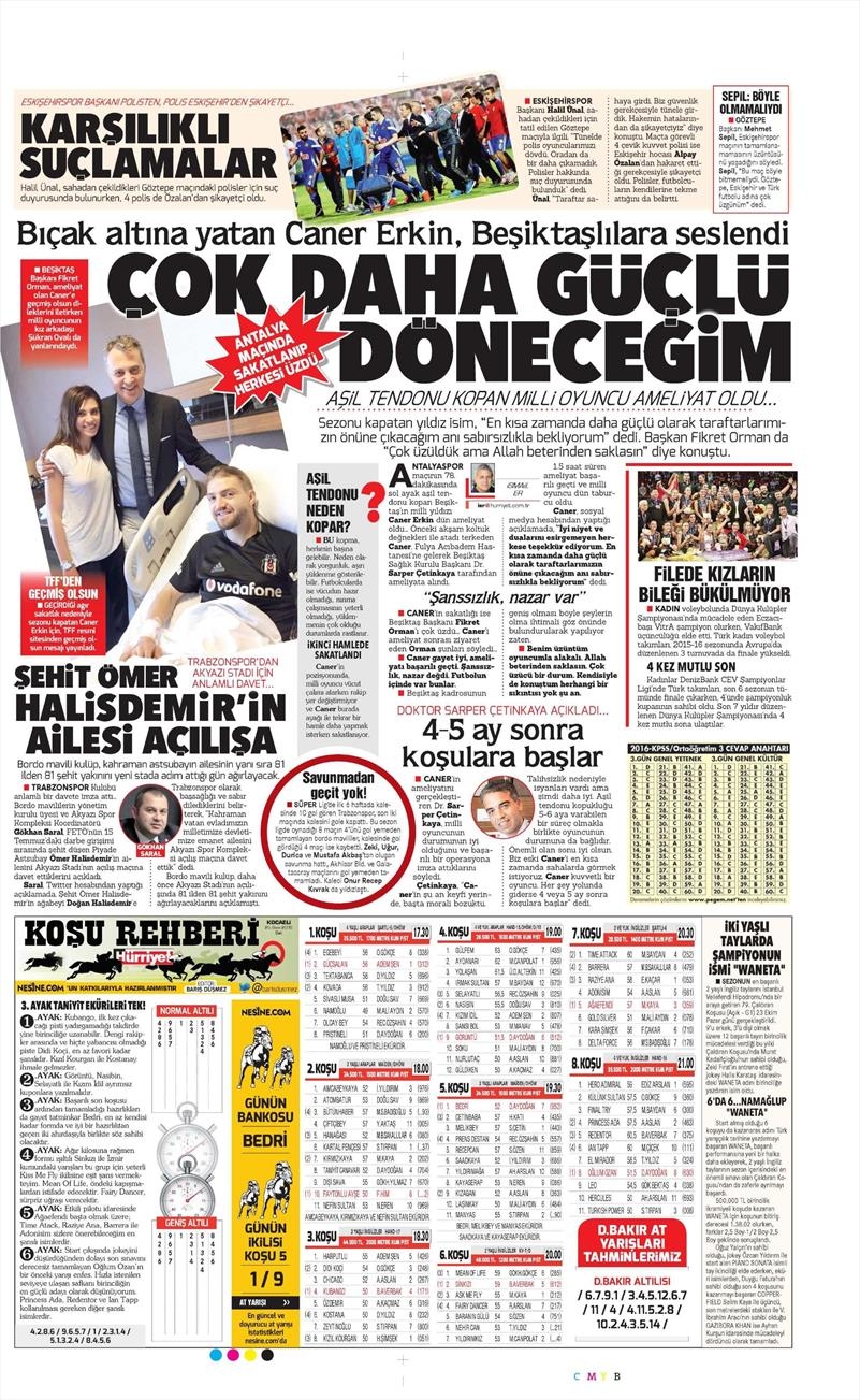 25 Ekim 2016 | Gazetelerin Beşiktaş sayfaları - Görsel 5