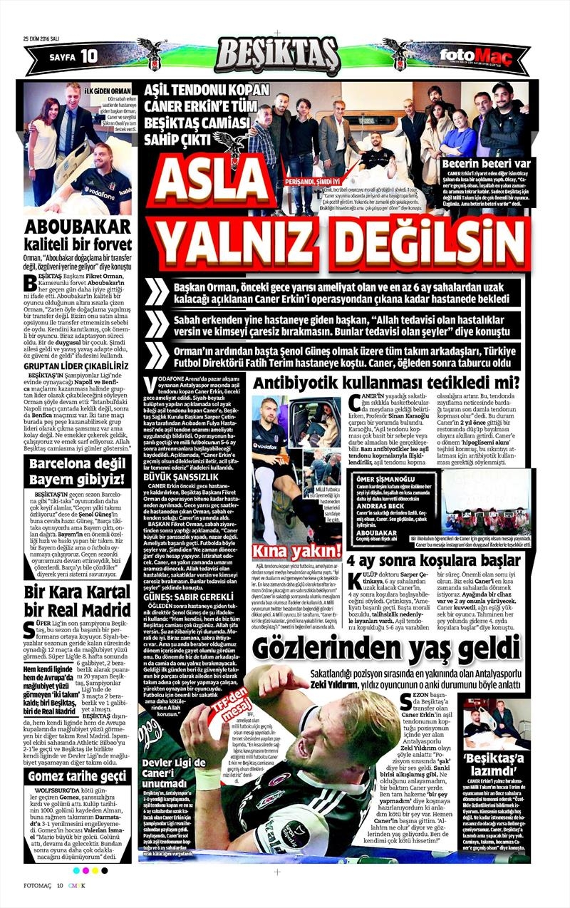 25 Ekim 2016 | Gazetelerin Beşiktaş sayfaları - Görsel 7