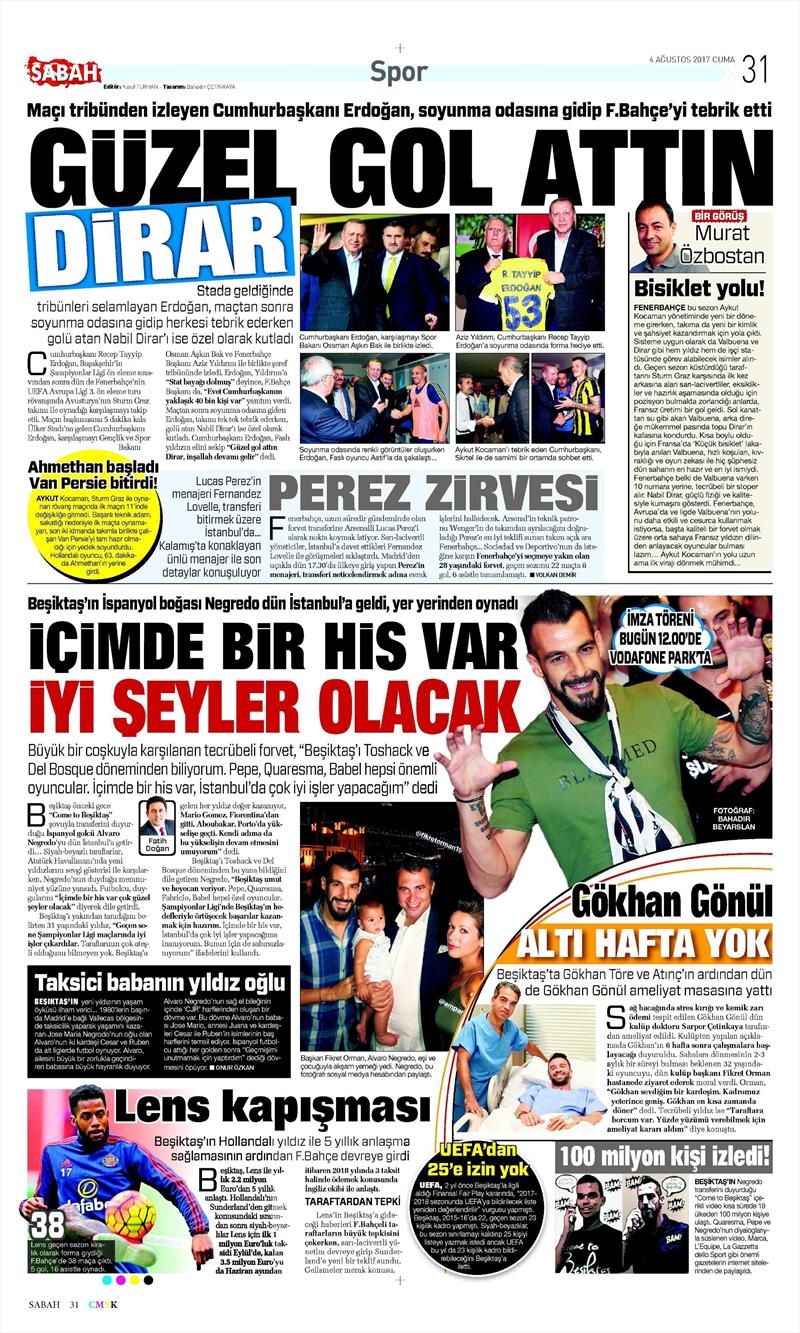 4 Ağustos 2017 | İşte gazetelerin Beşiktaş manşetleri - Görsel 13