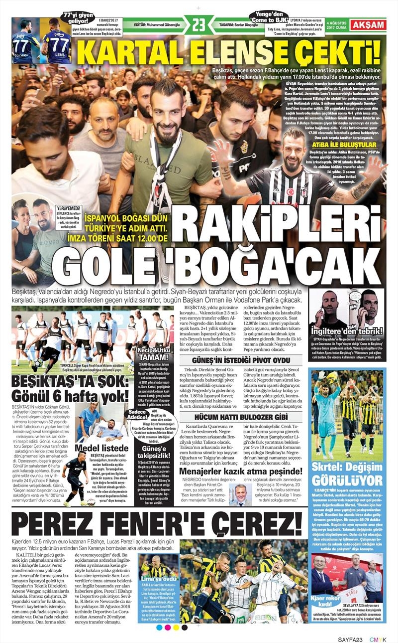 4 Ağustos 2017 | İşte gazetelerin Beşiktaş manşetleri - Görsel 14