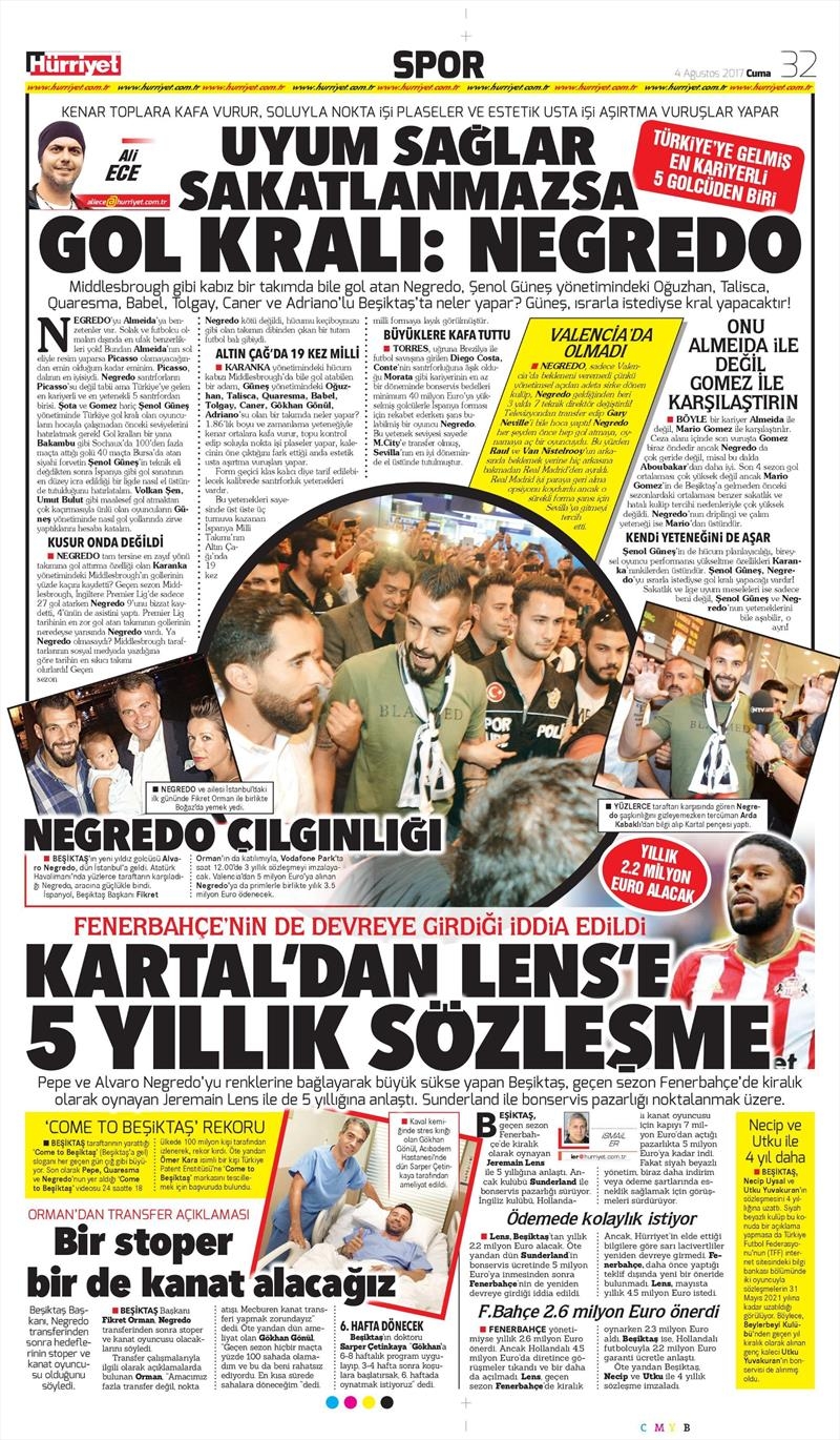 4 Ağustos 2017 | İşte gazetelerin Beşiktaş manşetleri - Görsel 8