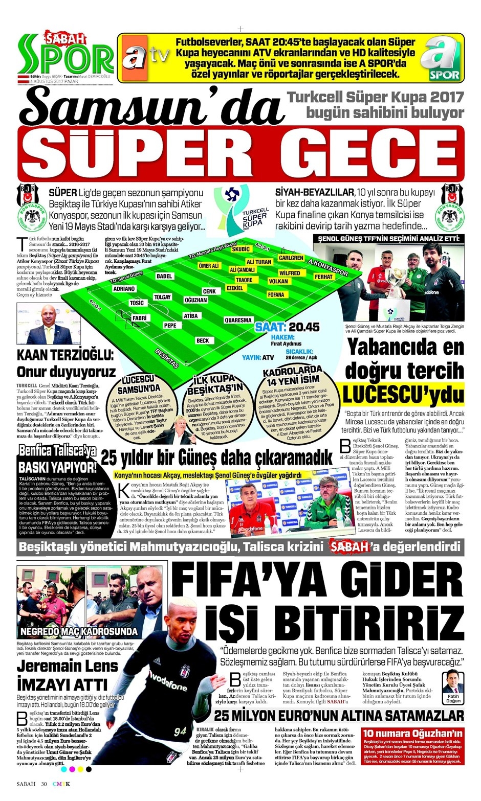 06 Ağustos 2017 | Gazetelerin Beşiktaş Manşetleri - Görsel 3