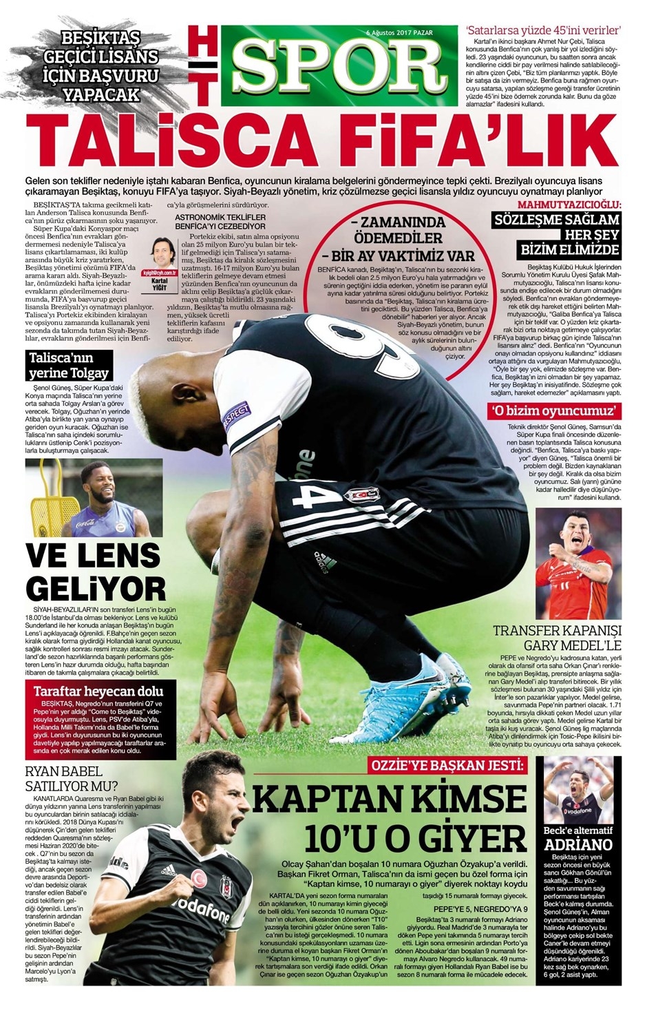 06 Ağustos 2017 | Gazetelerin Beşiktaş Manşetleri - Görsel 6