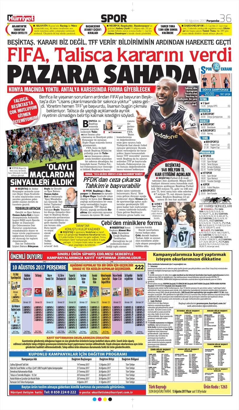 10 Ağustos 2017 | İşte gazetelerin Beşiktaş manşetleri - Görsel 4