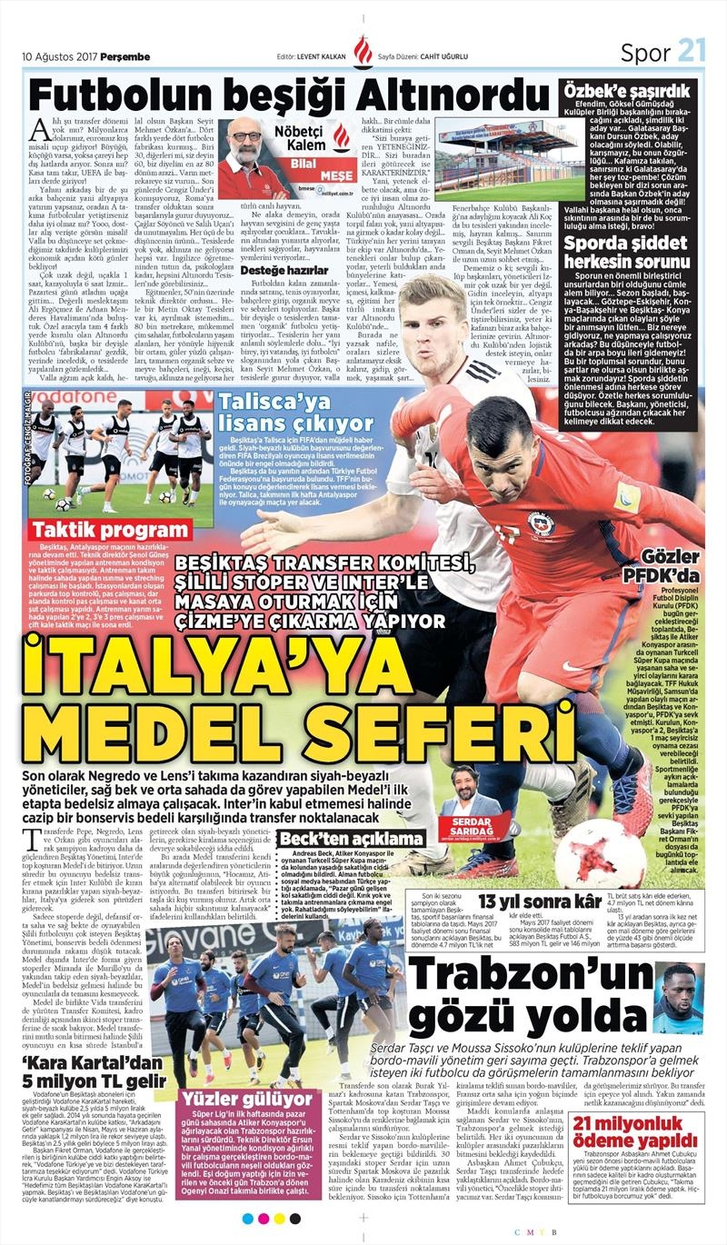 10 Ağustos 2017 | İşte gazetelerin Beşiktaş manşetleri - Görsel 9