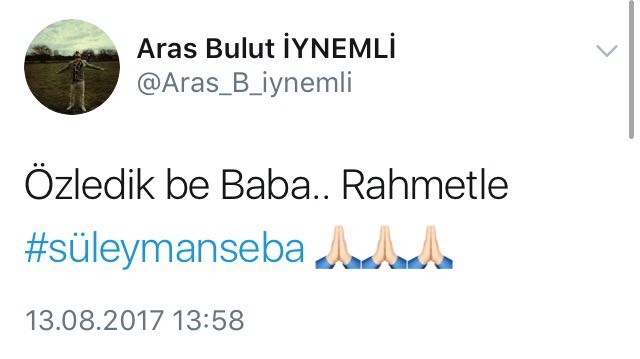 Türkiye, Süleyman Seba'yı unutmadı. Seba için atılan tweetler - Görsel 1