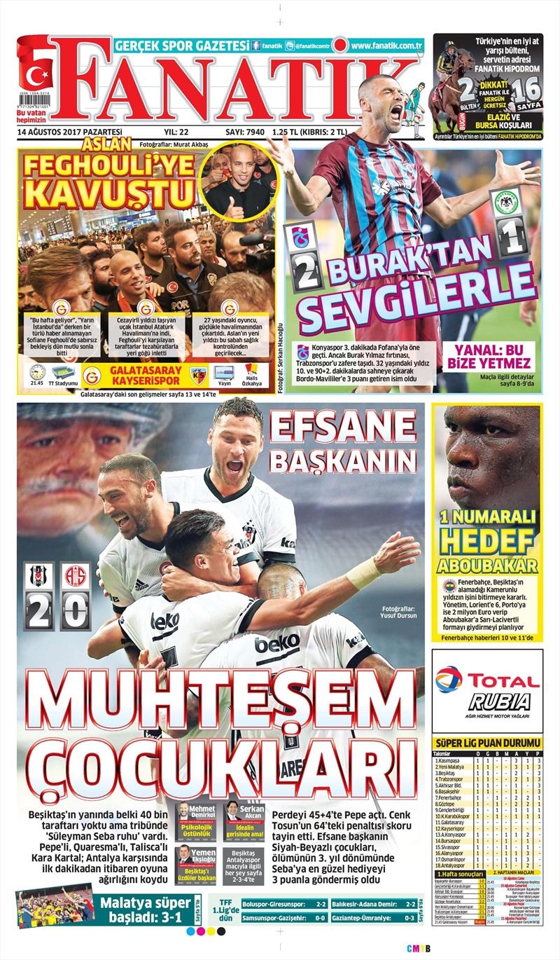 14 Ağustos 2017 | Gazetelerin Beşiktaş Manşetleri - Görsel 6
