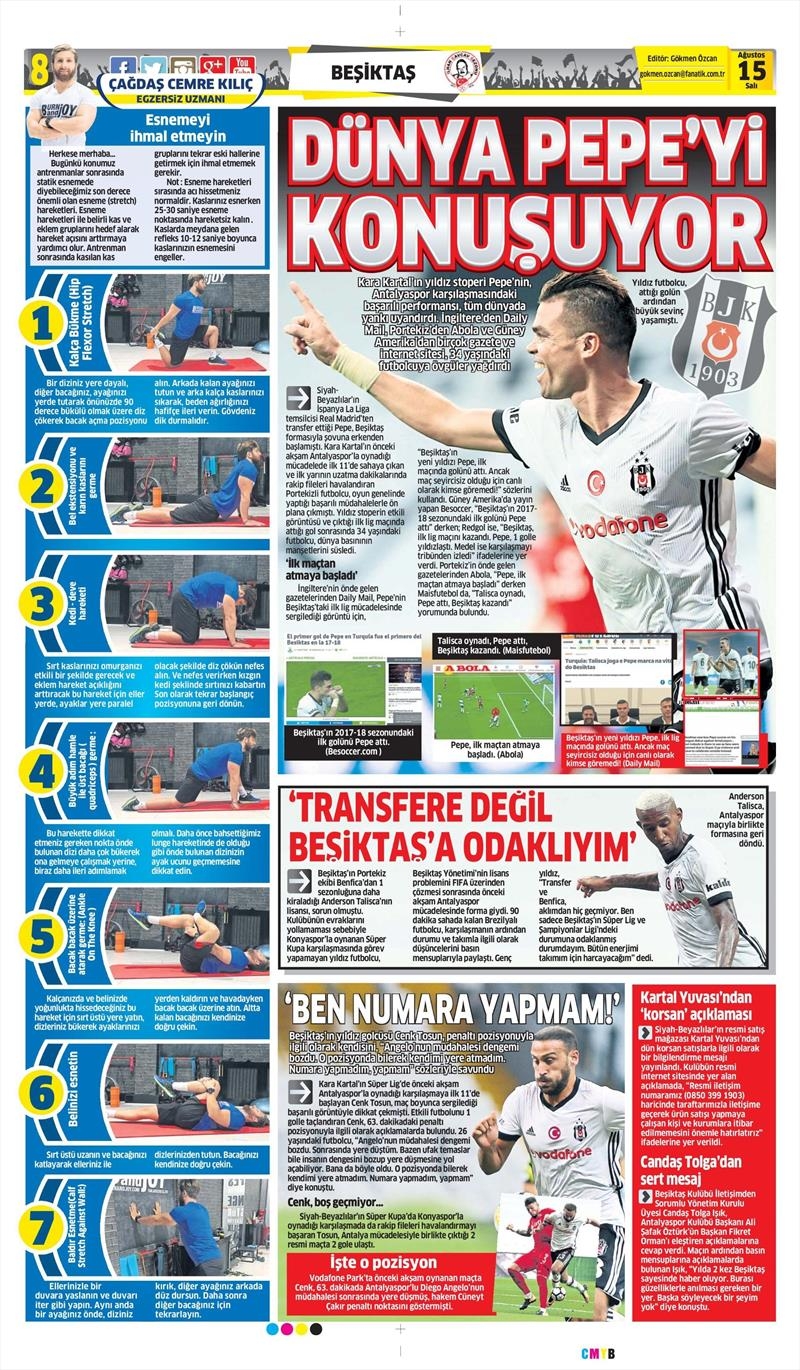 15 Ağustos 2017 | Gazetelerin Beşiktaş Manşetleri - Görsel 3