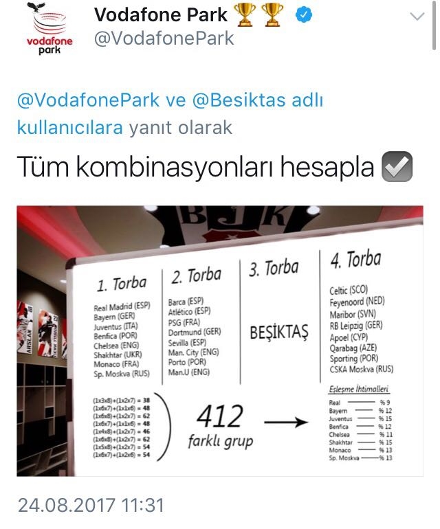 Vodafone Park'tan eğlenceli Şampiyonlar Ligi paylaşımları - Görsel 2