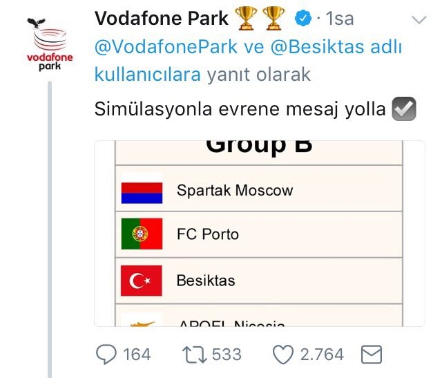 Vodafone Park'tan eğlenceli Şampiyonlar Ligi paylaşımları - Görsel 3