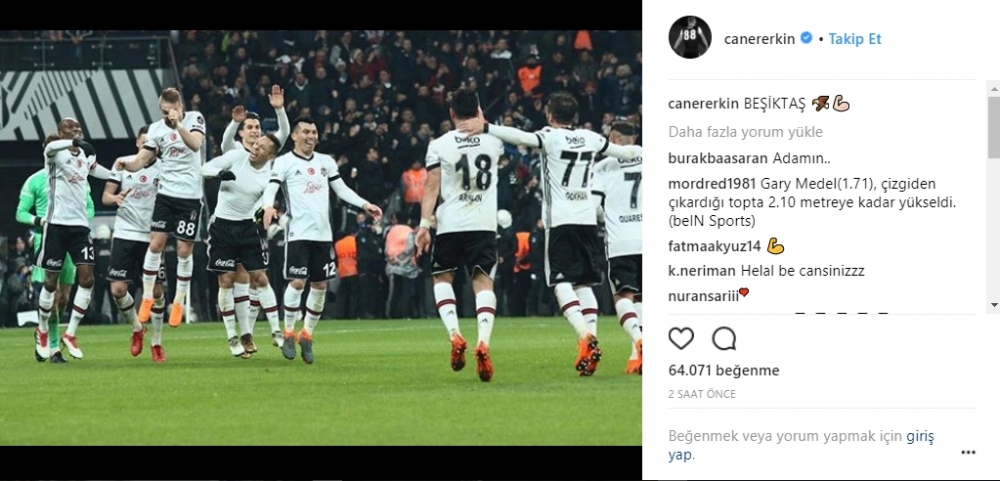 Galibiyet sonrası Beşiktaşlı futbolcuların sosyal medya paylaşımları! - Görsel 5