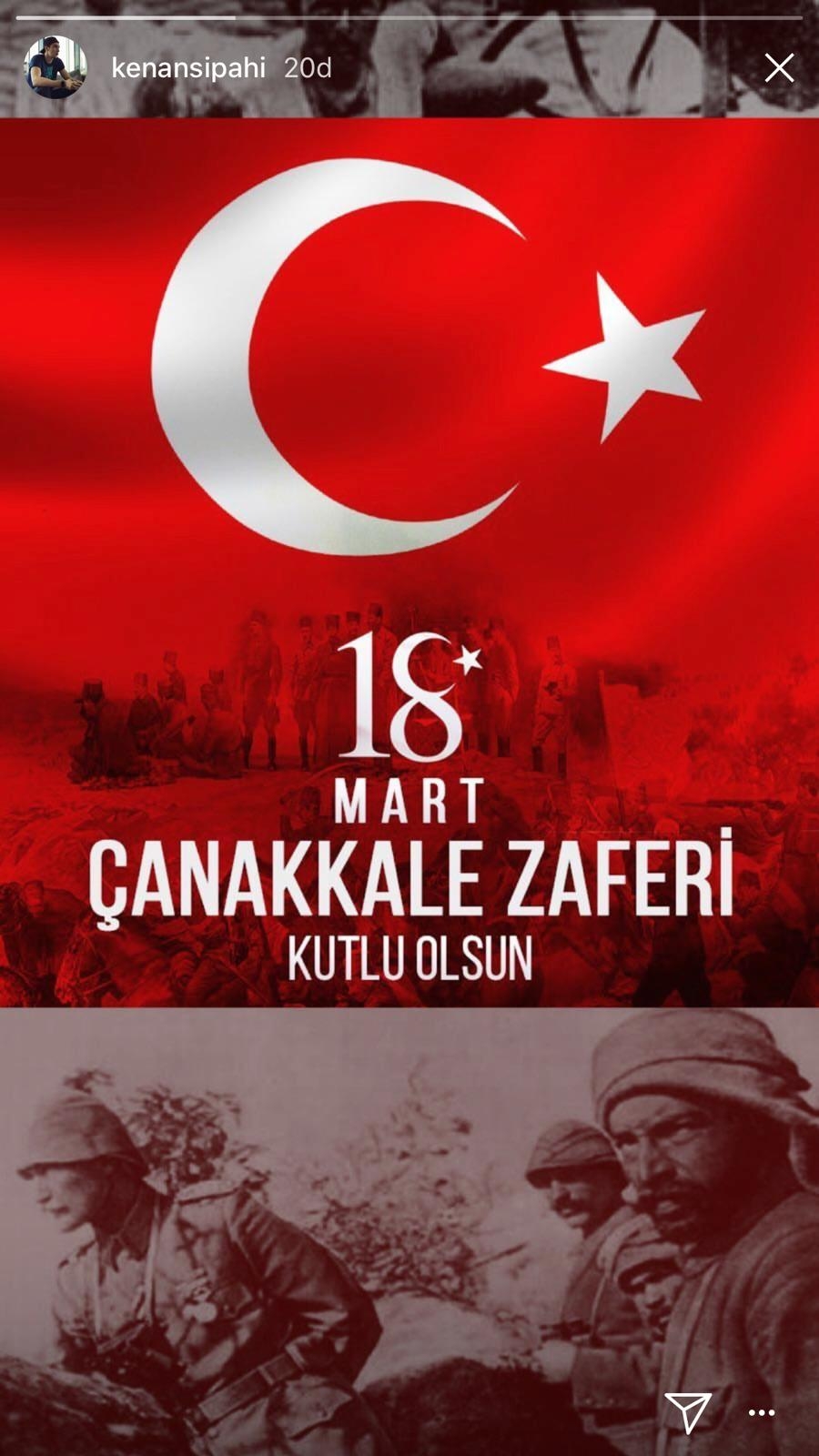 Beşiktaşlı oyunculardan 18 Mart Çanakkale Zaferi paylaşımları! - Görsel 2