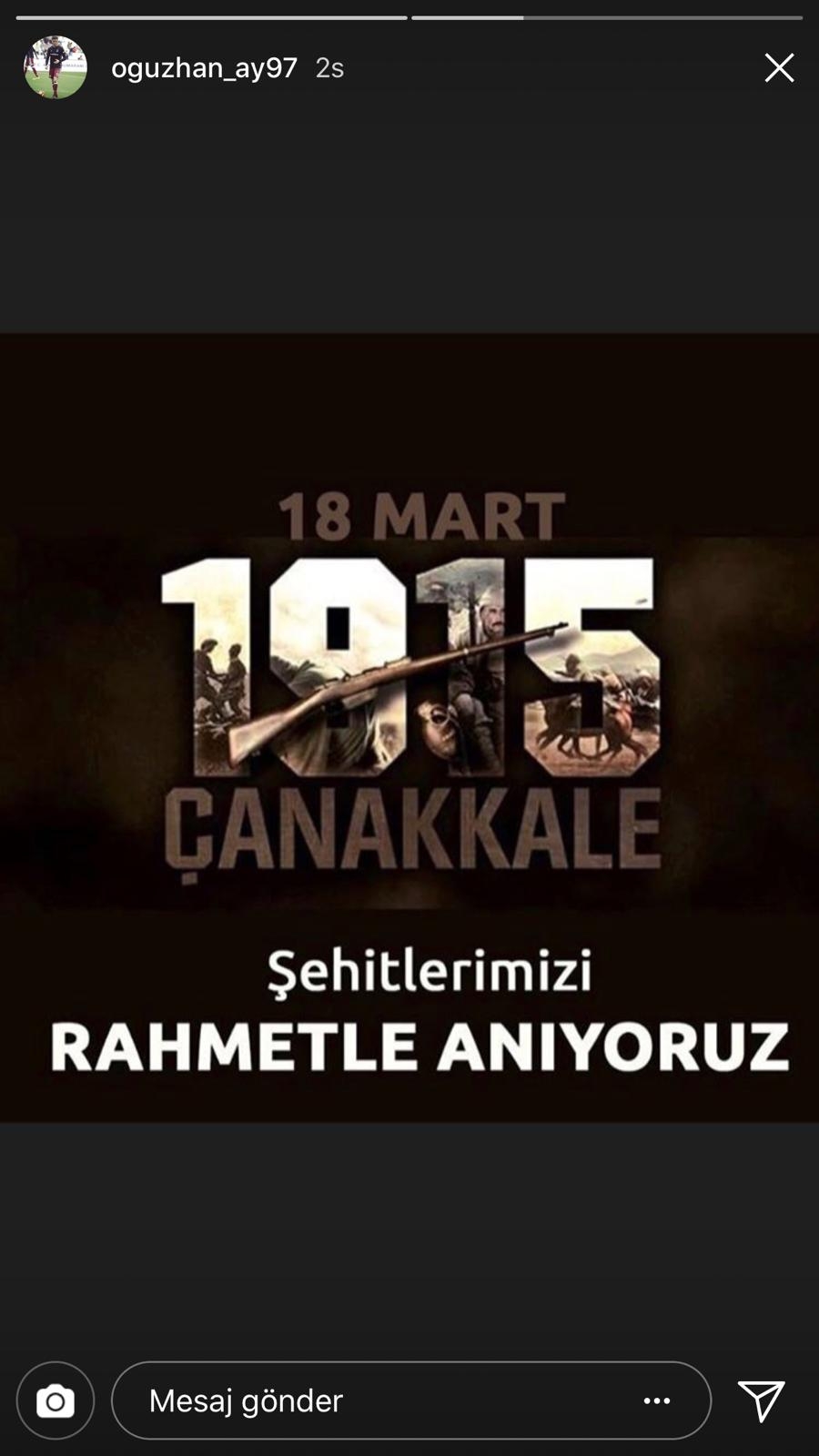 Beşiktaşlı oyunculardan 18 Mart Çanakkale Zaferi paylaşımları! - Görsel 3
