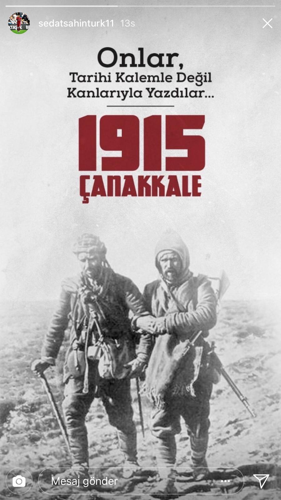Beşiktaşlı oyunculardan 18 Mart Çanakkale Zaferi paylaşımları! - Görsel 8