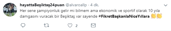 Taraftardan Fikret Orman'a mesaj: #FikretBaşkanlaNiceYıllara - Görsel 1