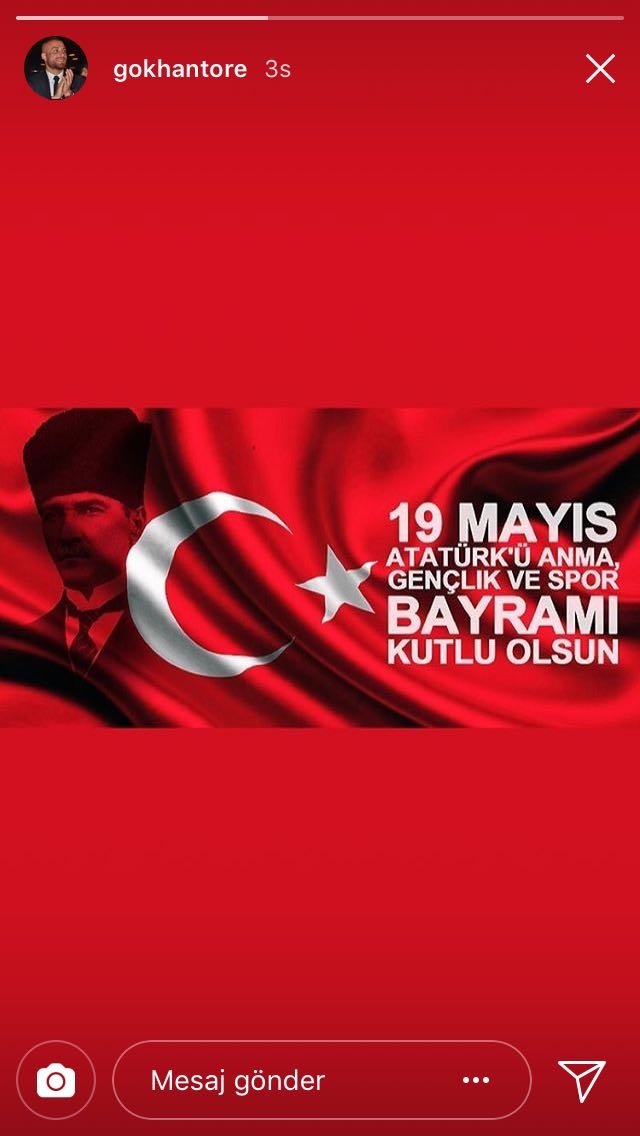 Beşiktaşlı futbolcuların 19 Mayıs paylaşımları - Görsel 1