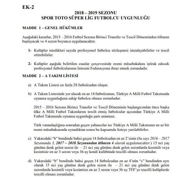 2018 – 2019 SPOR TOTO SÜPER LİG LEFTER KÜÇÜKANDONYADİS SEZONU MÜSABAKALARI STATÜSÜ - Görsel 23