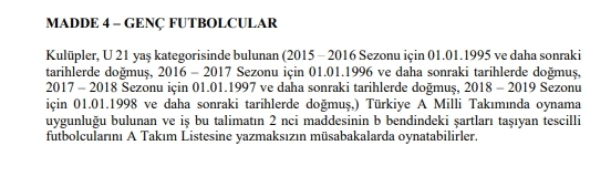 2018 – 2019 SPOR TOTO SÜPER LİG LEFTER KÜÇÜKANDONYADİS SEZONU MÜSABAKALARI STATÜSÜ - Görsel 26