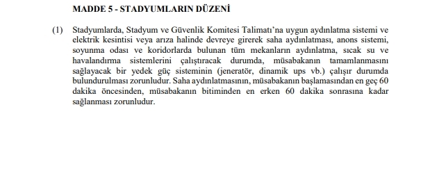 2018 – 2019 SPOR TOTO SÜPER LİG LEFTER KÜÇÜKANDONYADİS SEZONU MÜSABAKALARI STATÜSÜ - Görsel 4