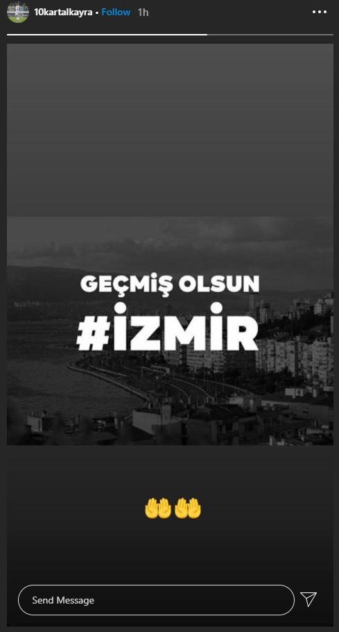 Beşiktaşlı futbolculardan İzmir için 'Geçmiş Olsun' mesajları - Görsel 13