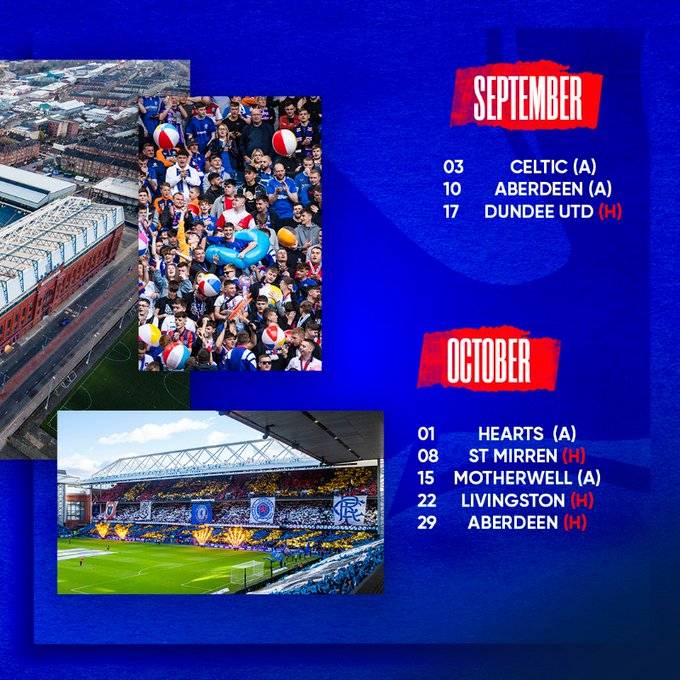 Glasgox Rangers'ın 2022-2023 fikstürü belli oldu - Görsel 2