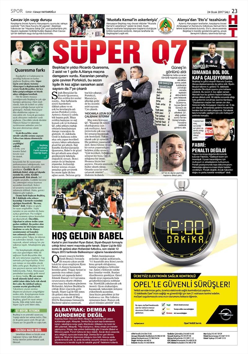 24 Ocak 2017 | İşte gazetelerin Beşiktaş manşetleri - Görsel 12