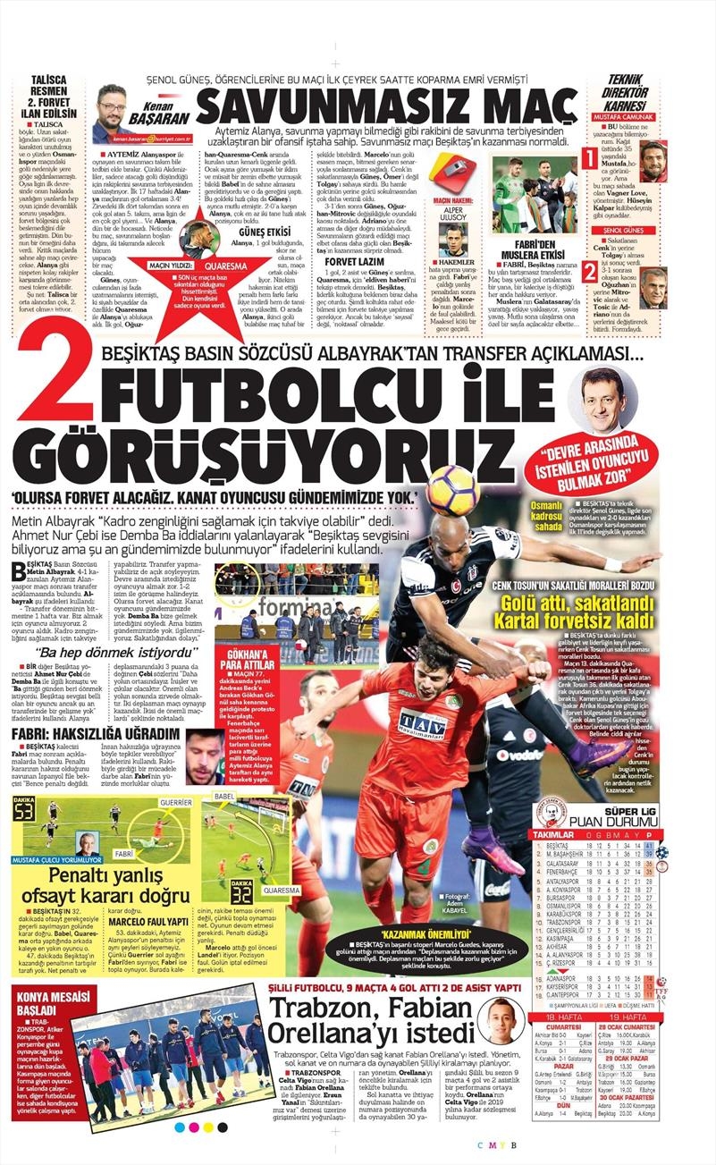 24 Ocak 2017 | İşte gazetelerin Beşiktaş manşetleri - Görsel 14