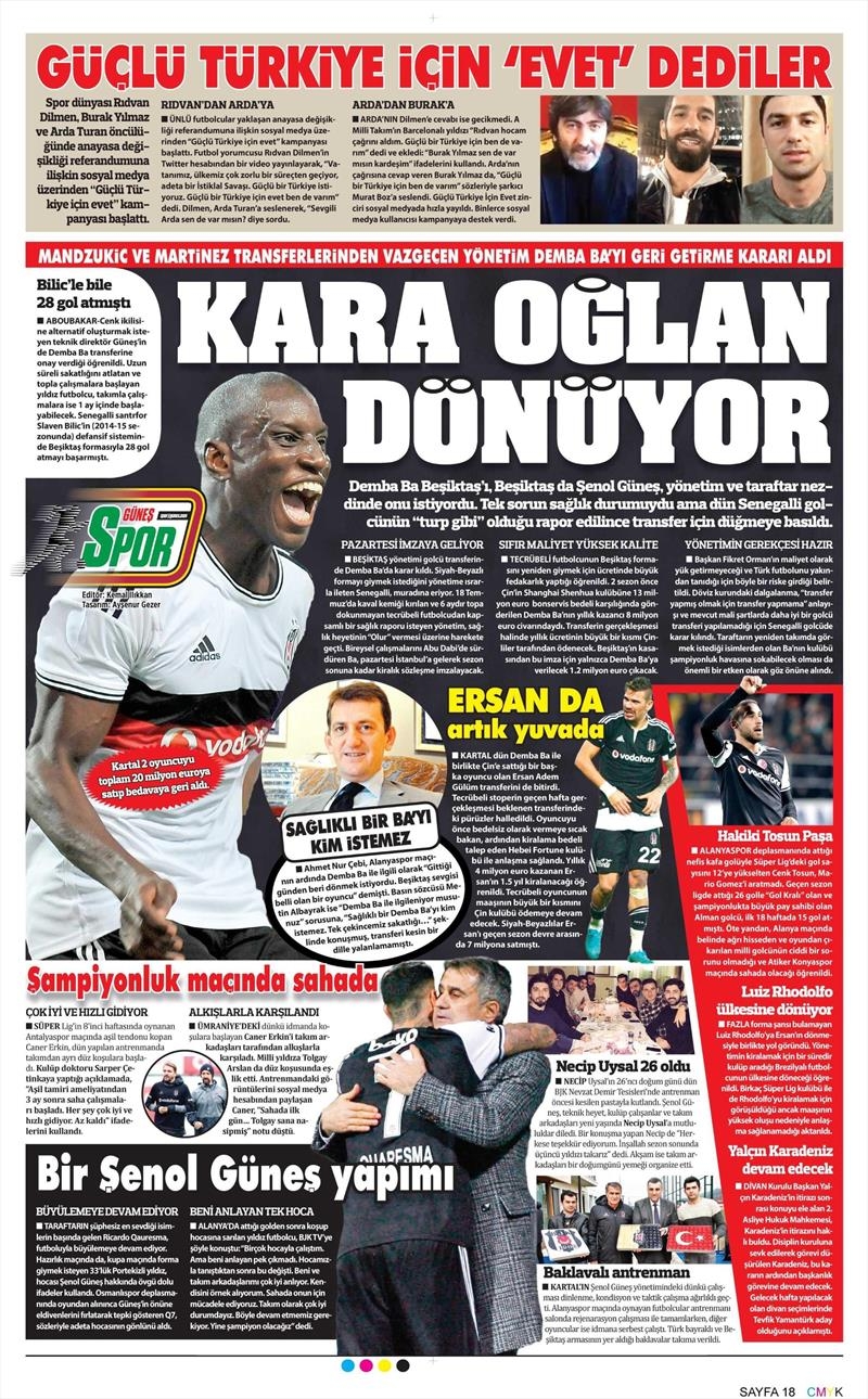 25 Ocak 2017 | İşte gazetelerin Beşiktaş manşetleri - Görsel 3