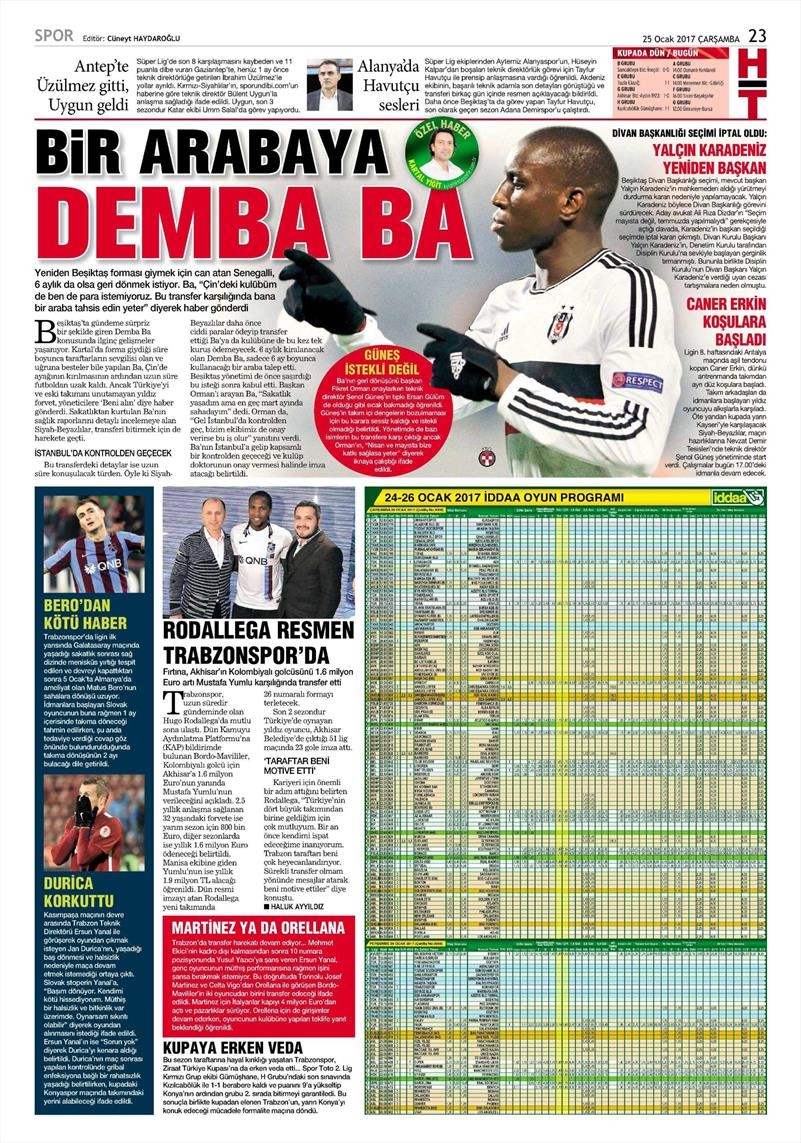 25 Ocak 2017 | İşte gazetelerin Beşiktaş manşetleri - Görsel 4
