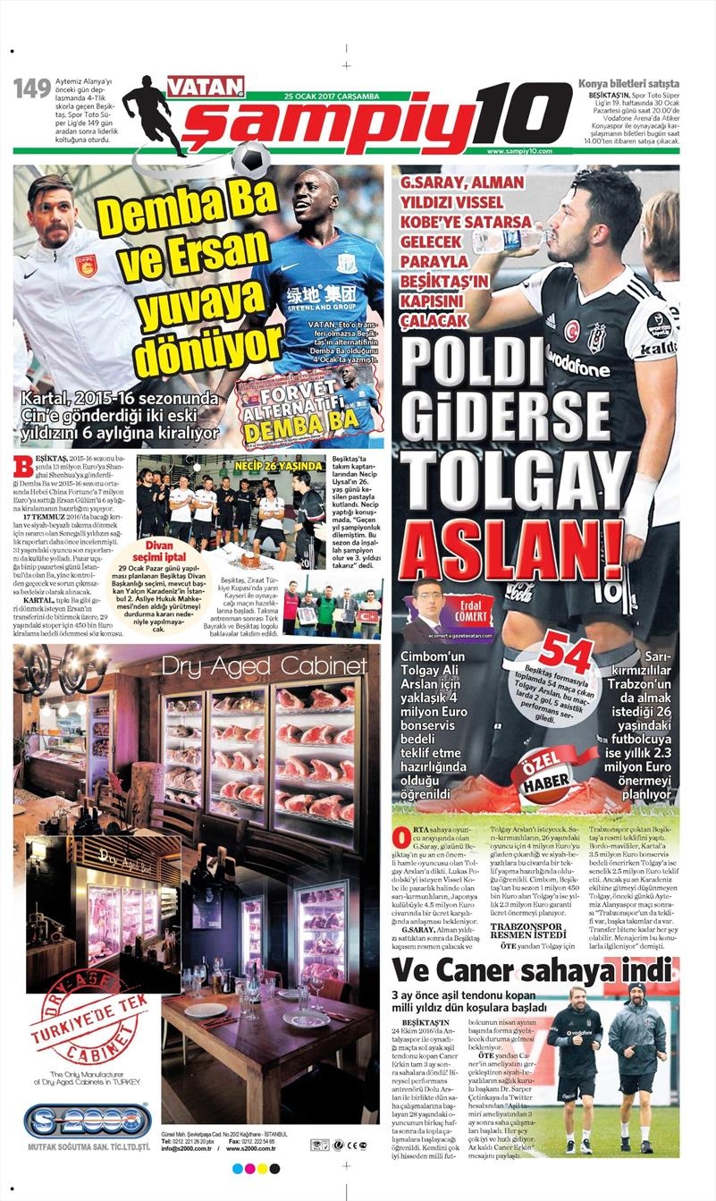 25 Ocak 2017 | İşte gazetelerin Beşiktaş manşetleri - Görsel 9