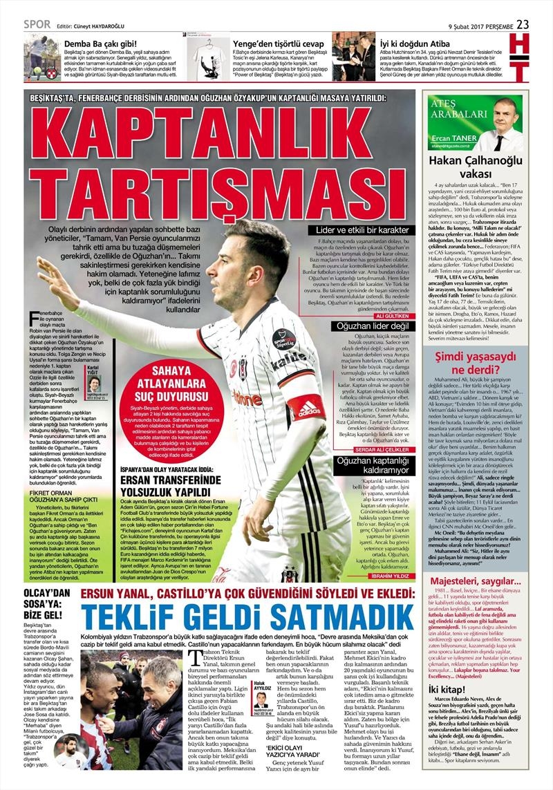 09 Şubat 2017 | İşte gazetelerin Beşiktaş manşetleri - Görsel 3