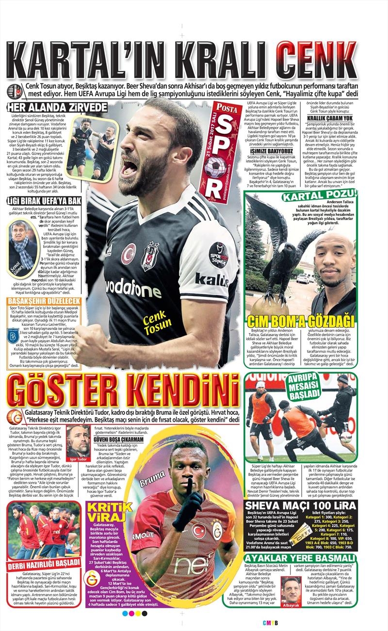 21 Şubat 2017 | İşte gazetelerin Beşiktaş manşetleri - Görsel 11