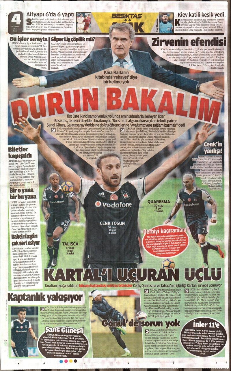 21 Şubat 2017 | İşte gazetelerin Beşiktaş manşetleri - Görsel 5