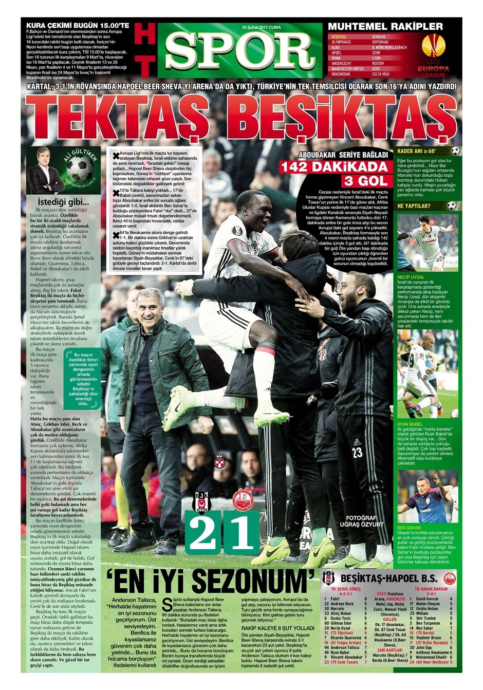 24 Şubat 2017 | İşte gazetelerin Beşiktaş manşetleri - Görsel 7