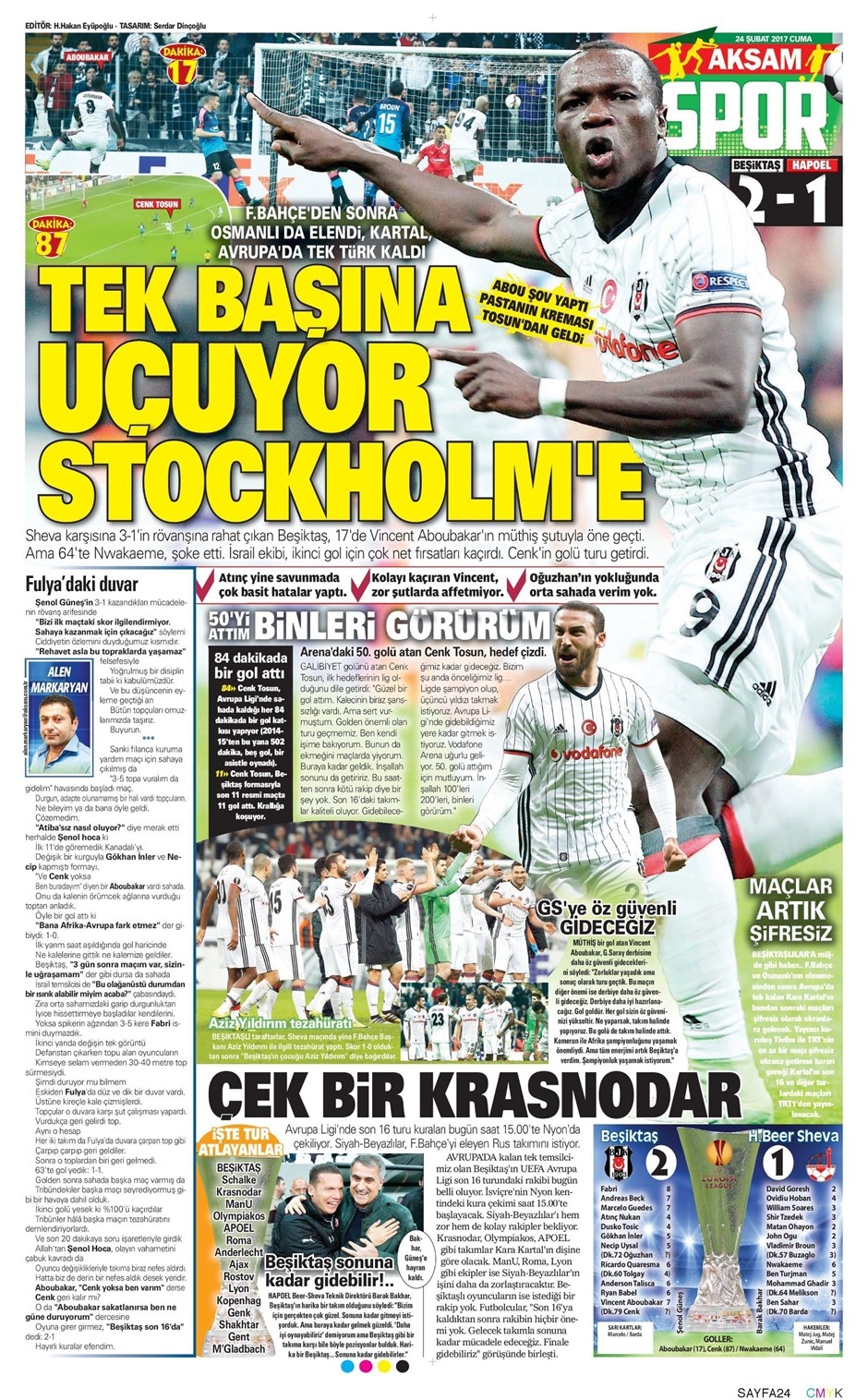 24 Şubat 2017 | İşte gazetelerin Beşiktaş manşetleri - Görsel 8