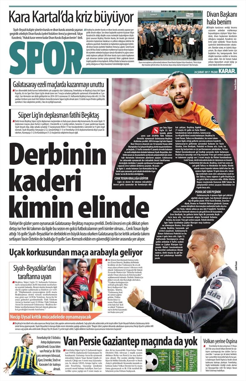26 Şubat 2017 | İşte gazetelerin Beşiktaş manşetleri - Görsel 6
