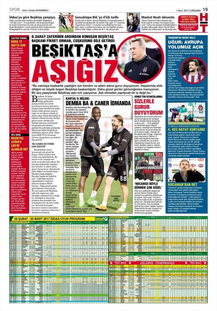 1 Mart 2017 | İşte gazetelerin Beşiktaş manşetleri - Görsel 2