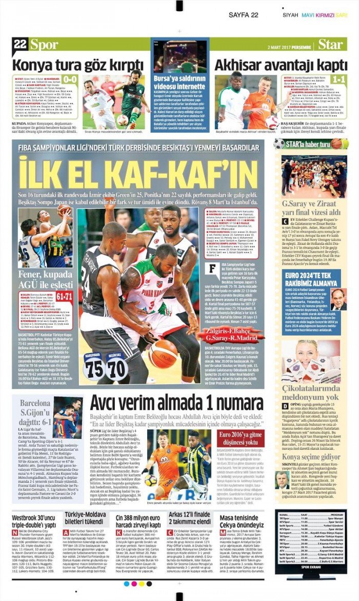 2 Mart 2017 | İşte gazetelerin Beşiktaş manşetleri - Görsel 14