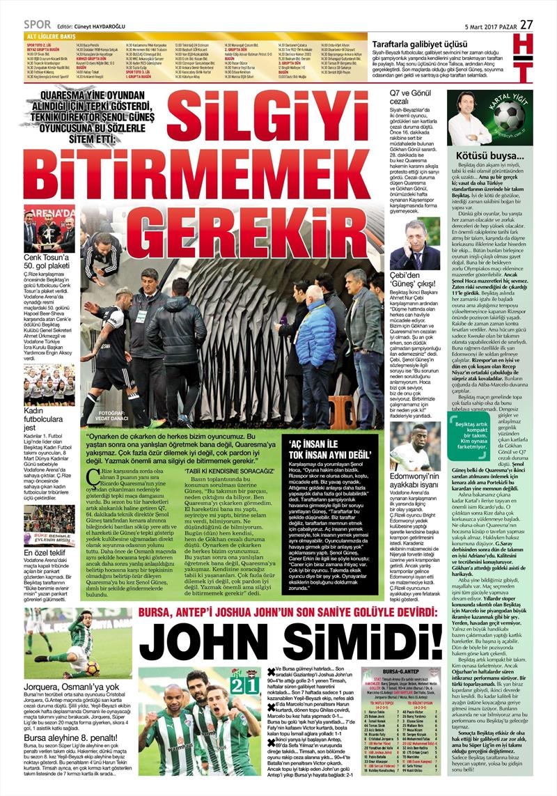 5 Mart 2017 | İşte galibiyet manşetleri - Görsel 5