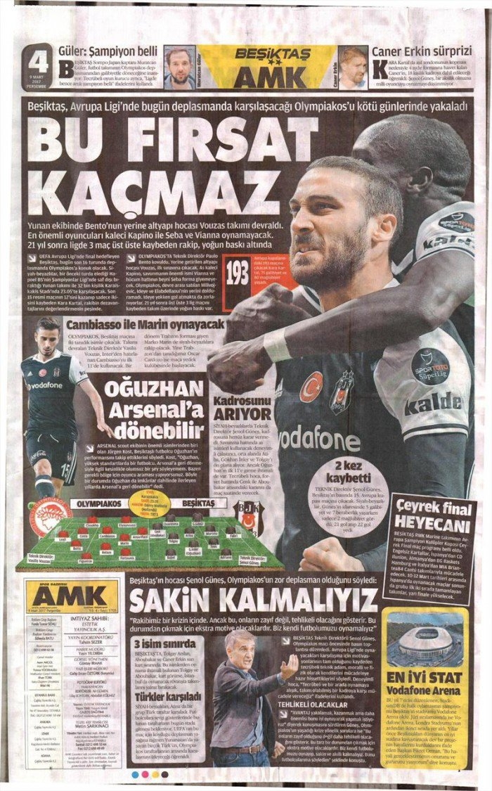 9 Mart 2017 | İşte gazetelerin Beşiktaş manşetleri - Görsel 7