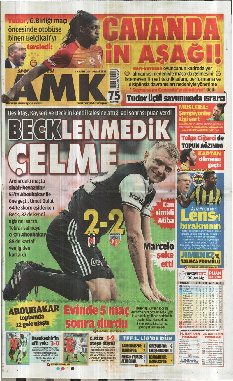 13 Mart 2017 | İşte gazetelerin Beşiktaş manşetleri - Görsel 15