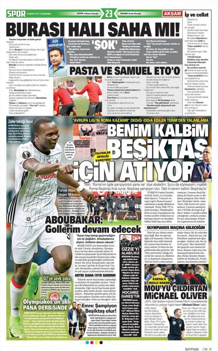 15 Mart 2017 | İşte gazetelerin Beşiktaş manşetleri - Görsel 4