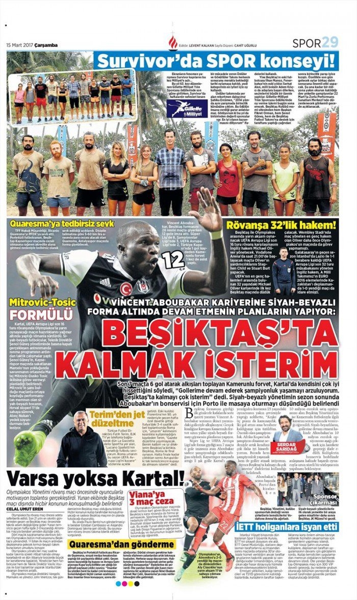 15 Mart 2017 | İşte gazetelerin Beşiktaş manşetleri - Görsel 7